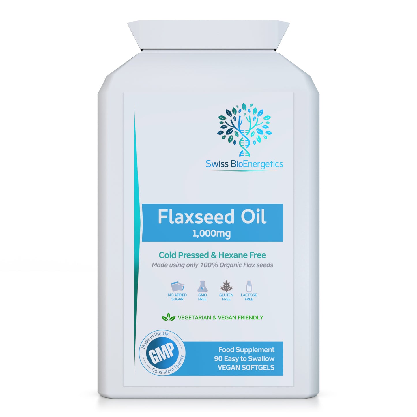 Flaxseed Oil Capsules 1000mg  90 Vegan Soft Gels
