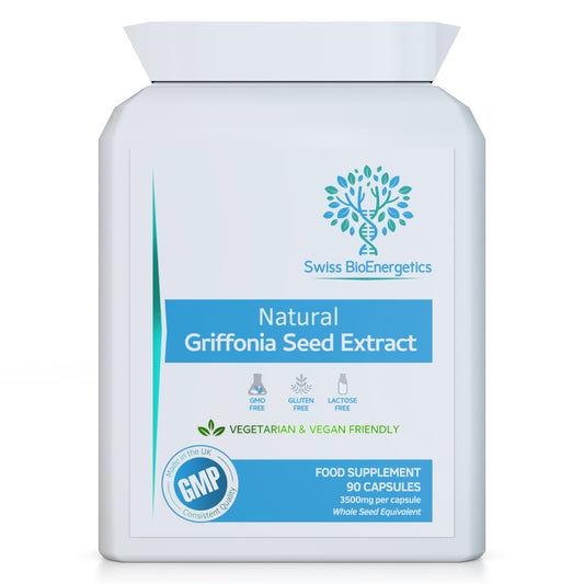 5HTP - Natural Griffonia Seed Extract Supplement – 90 Capsules - Made in The UK to the GMP code of practice