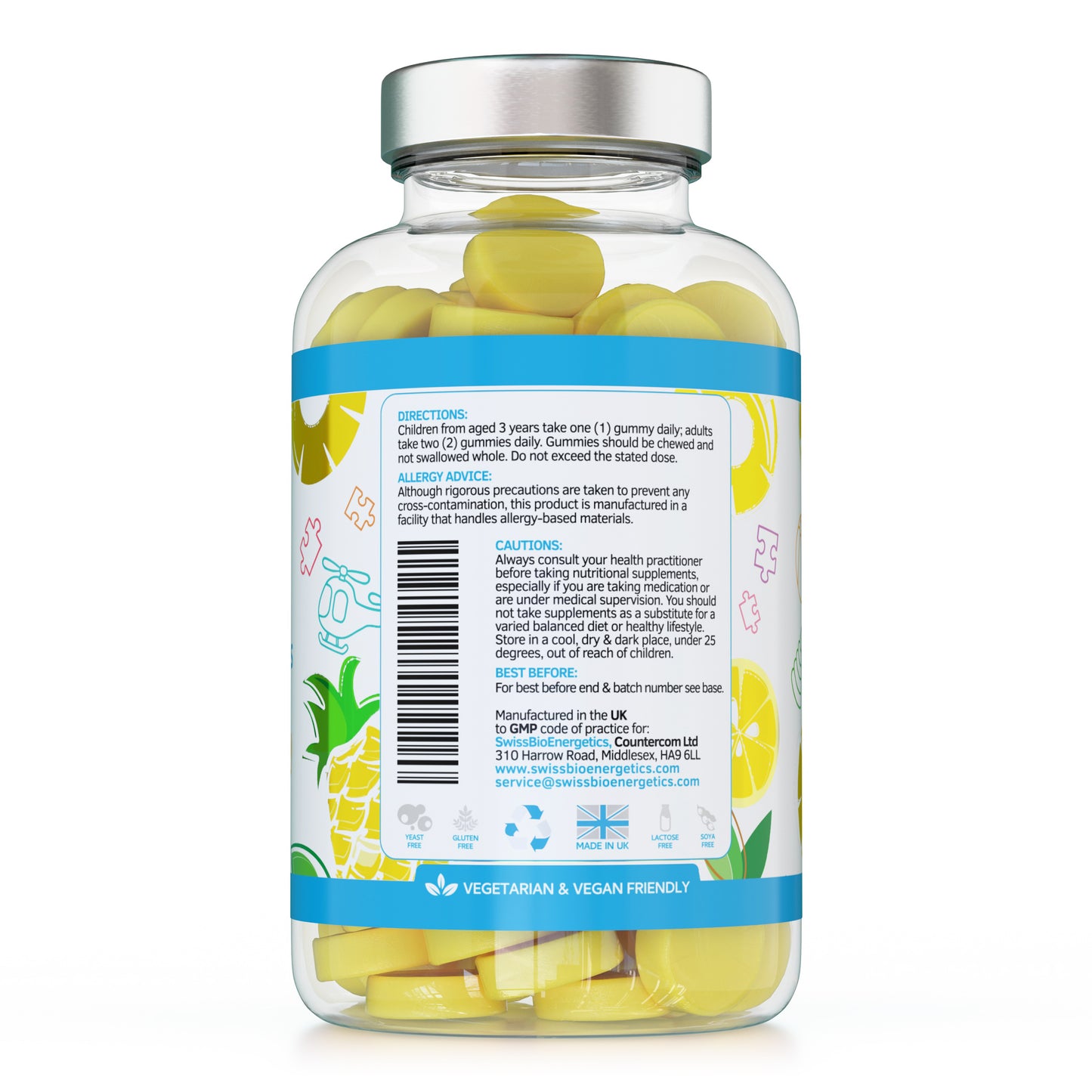 Kids Probiotics/ProBiocultures Gummies - 150 Children's probiotics Multi-Strain Gummies