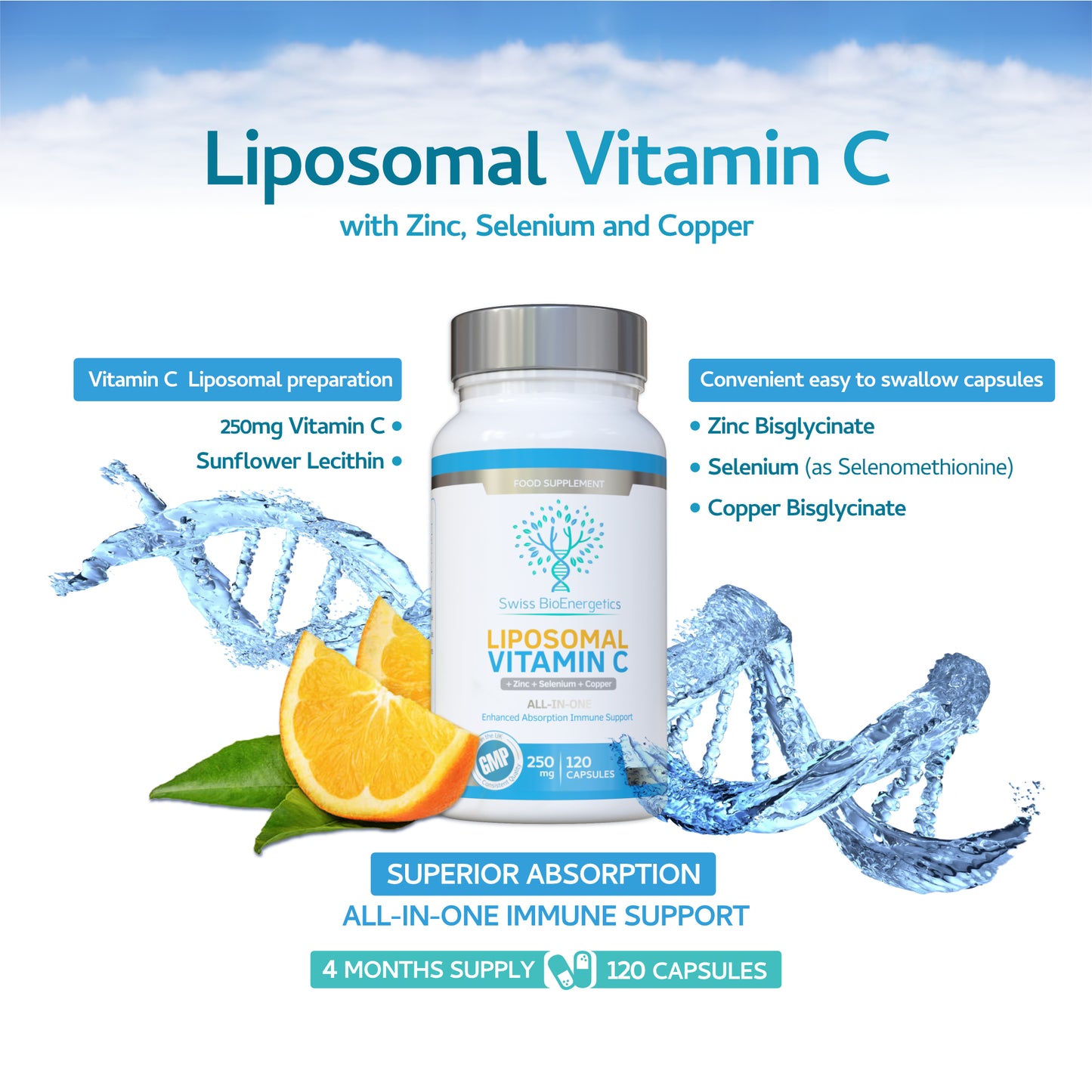 Liposomal Vitamin C Complex with Zinc, Selenium and Copper