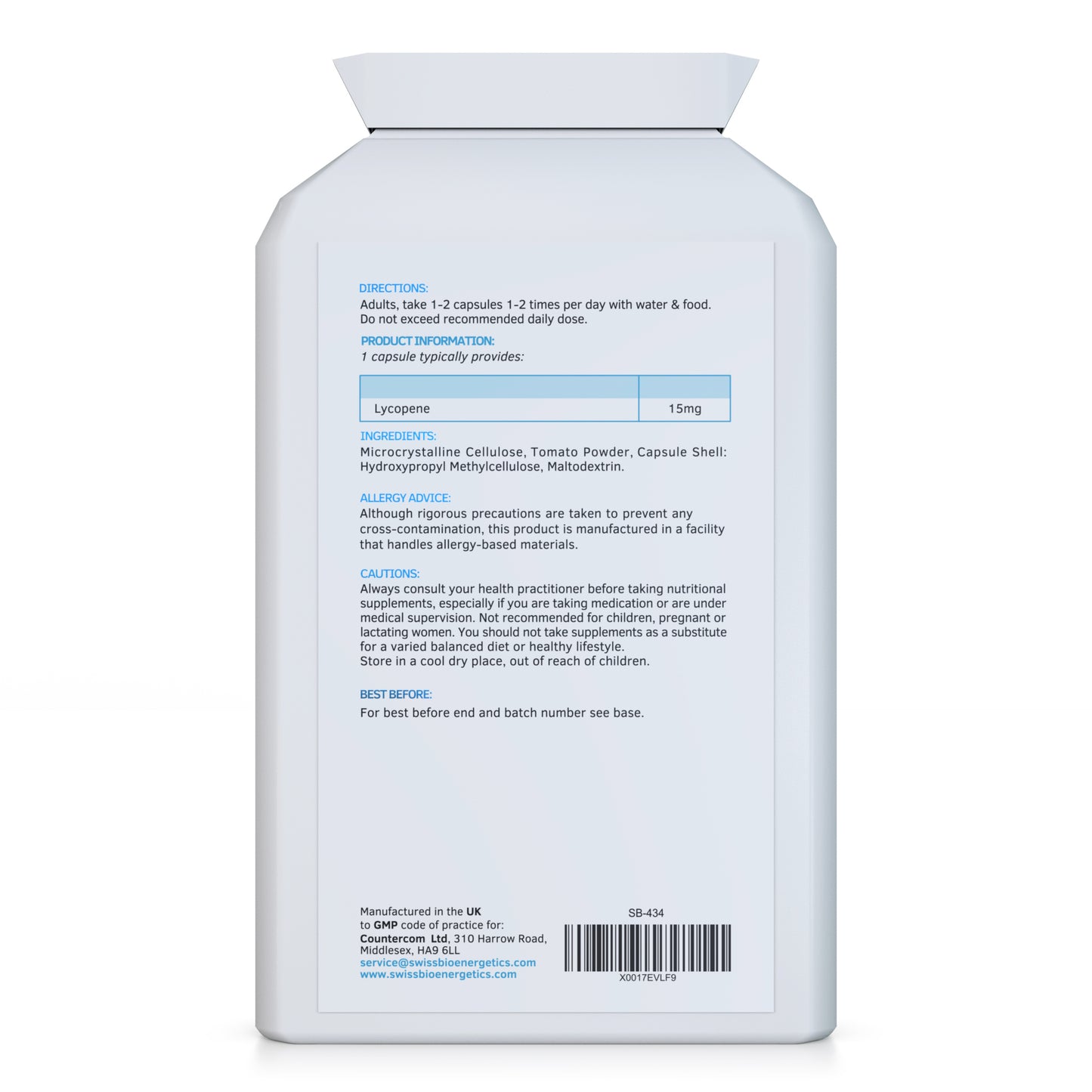 Lycopene 15mg, 120 Capsules