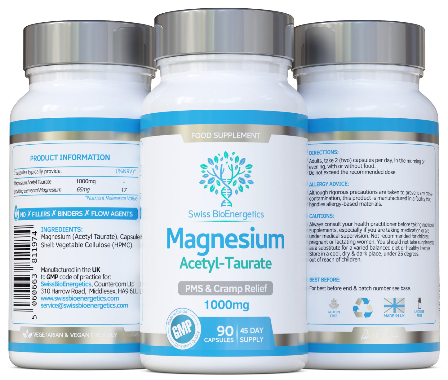 Magnesium Acetyl Taurate 1000mg Daily Dose