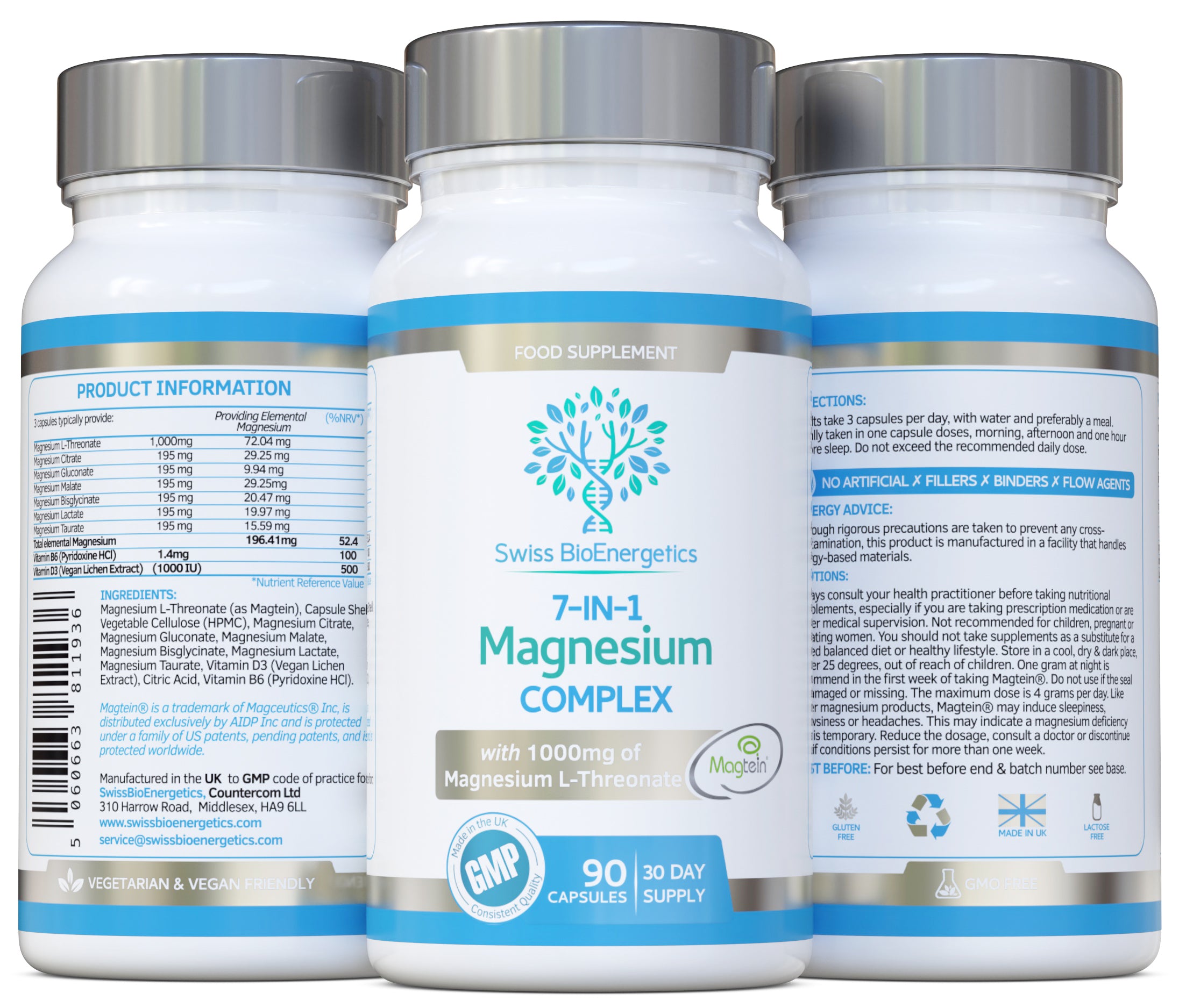 Magnesium Complex 7-in-1 with Magtein | Swiss BioEnergetics