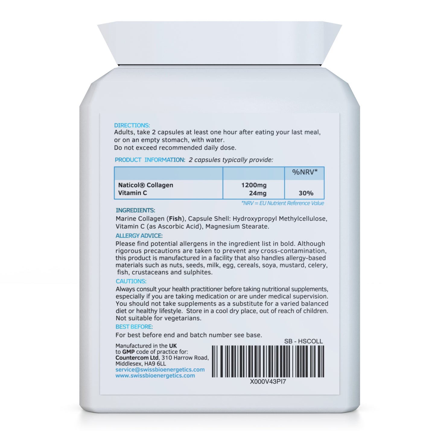 Marine Collagen 600mg 60 Capsules