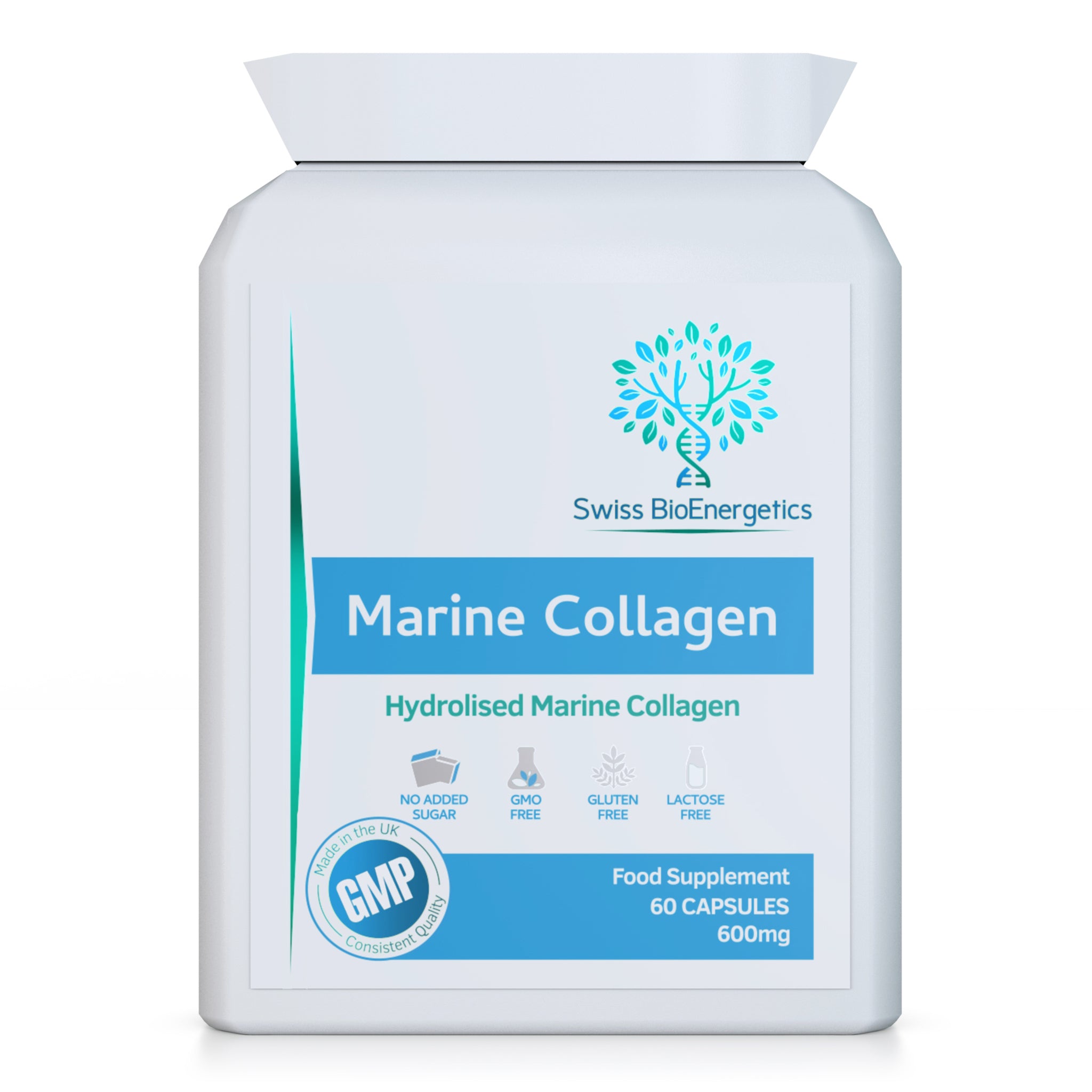 Marine Collagen 600mg 60 Capsules – Swiss BioEnergetics
