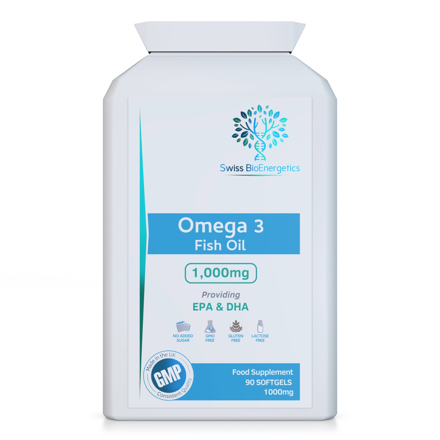 Omega-3 Fish Oil Soft Gels - Ultra Potent 1000mg, 90 Capsules