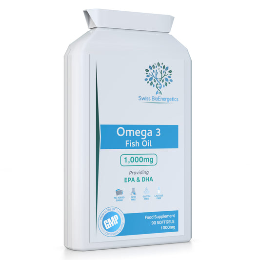 Omega-3 Fish Oil Soft Gels - Ultra Potent 1000mg, 90 Capsules