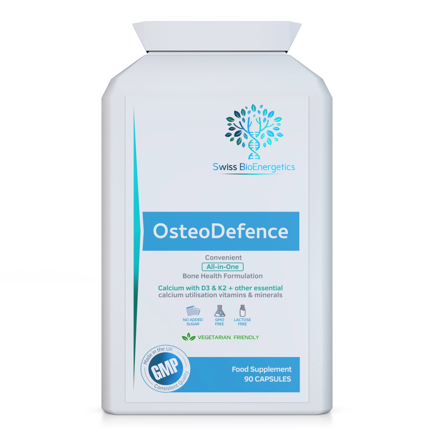 OsteoDefence 90 Capsules - Contains Calcium, Magnesium, Vitamins D3 & K2 Plus a Host of Other Essential Vitamins and Minerals