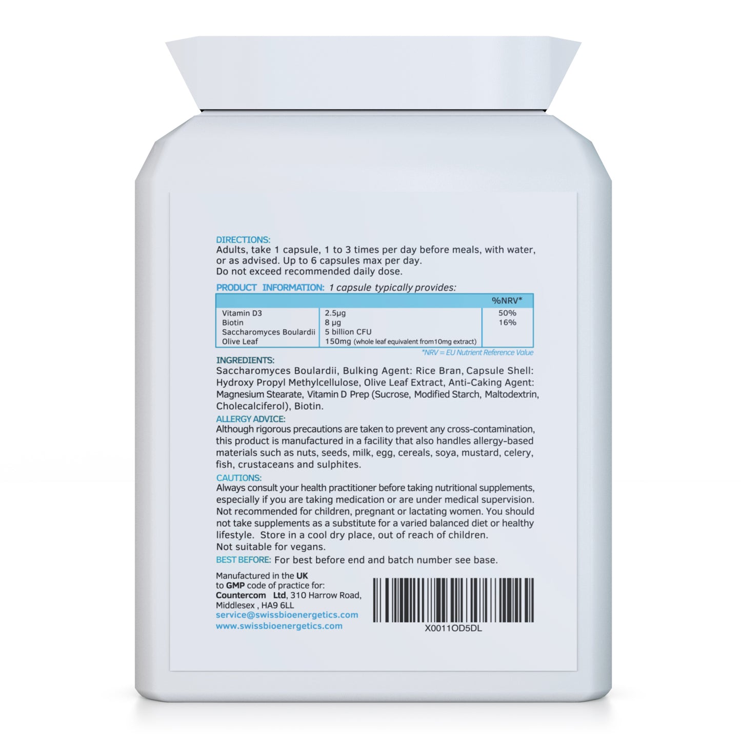 Saccharomyces Boulardii 5 Billion CFU 90 Capsules