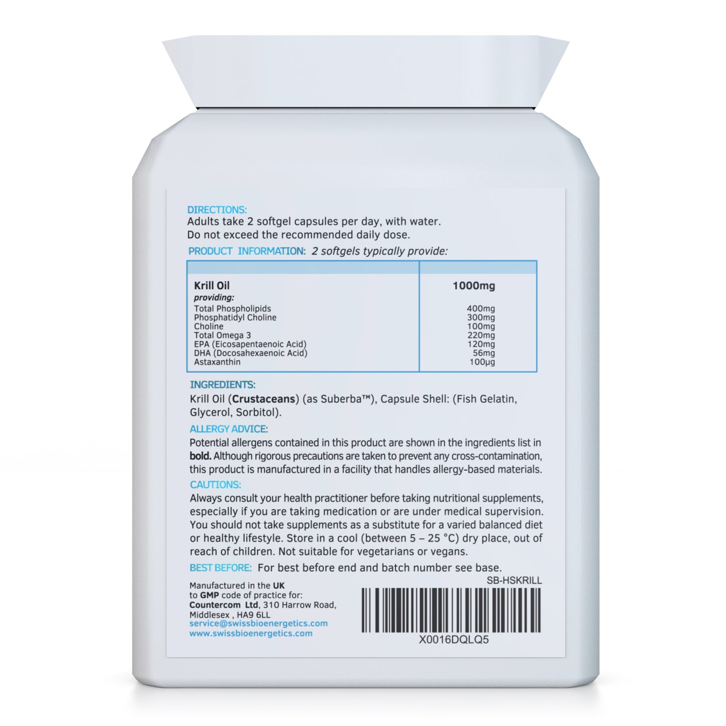 Superba Krill Oil Extract 500mg 60 Capsules