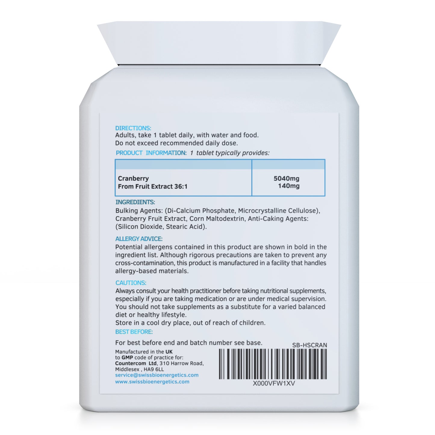 Cranberry - 5000mg 90 Tablets