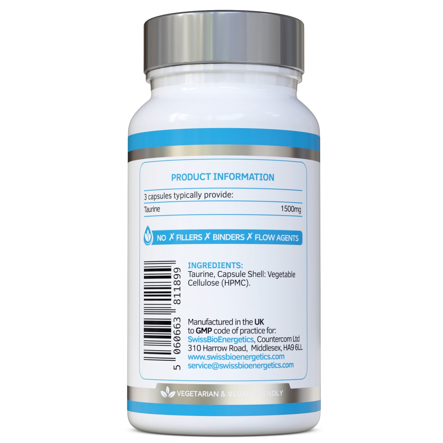 Taurine Supplement 1500mg 60 Day Supply