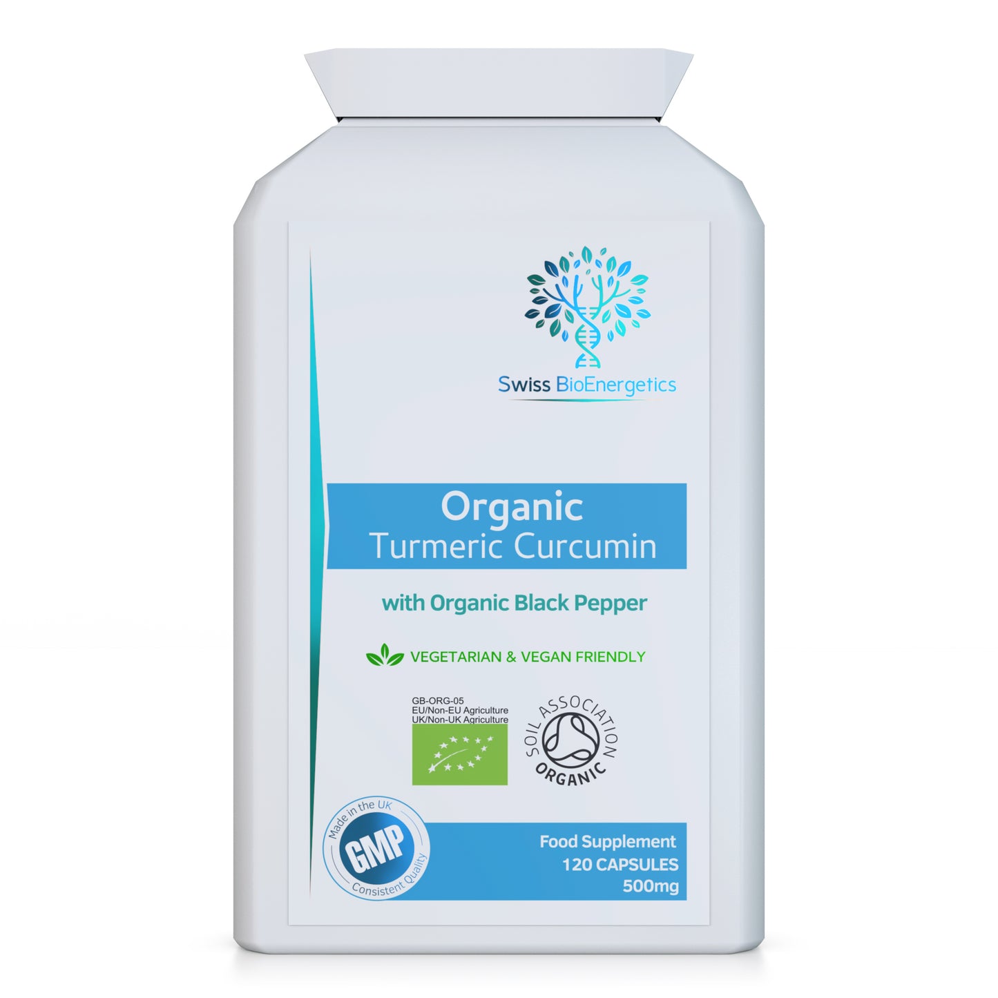 Organic Turmeric Curcumin 1000mg daily dose plus Organic Black Pepper