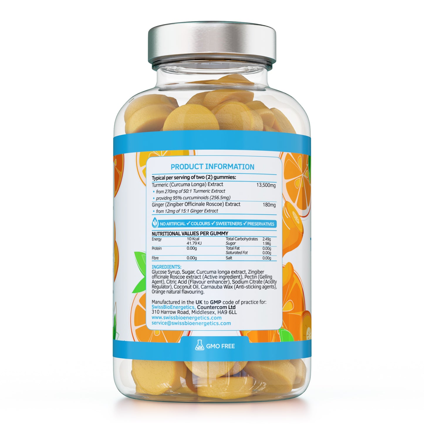 Turmeric Curcumin Gummies with Ginger - 120 Gummies