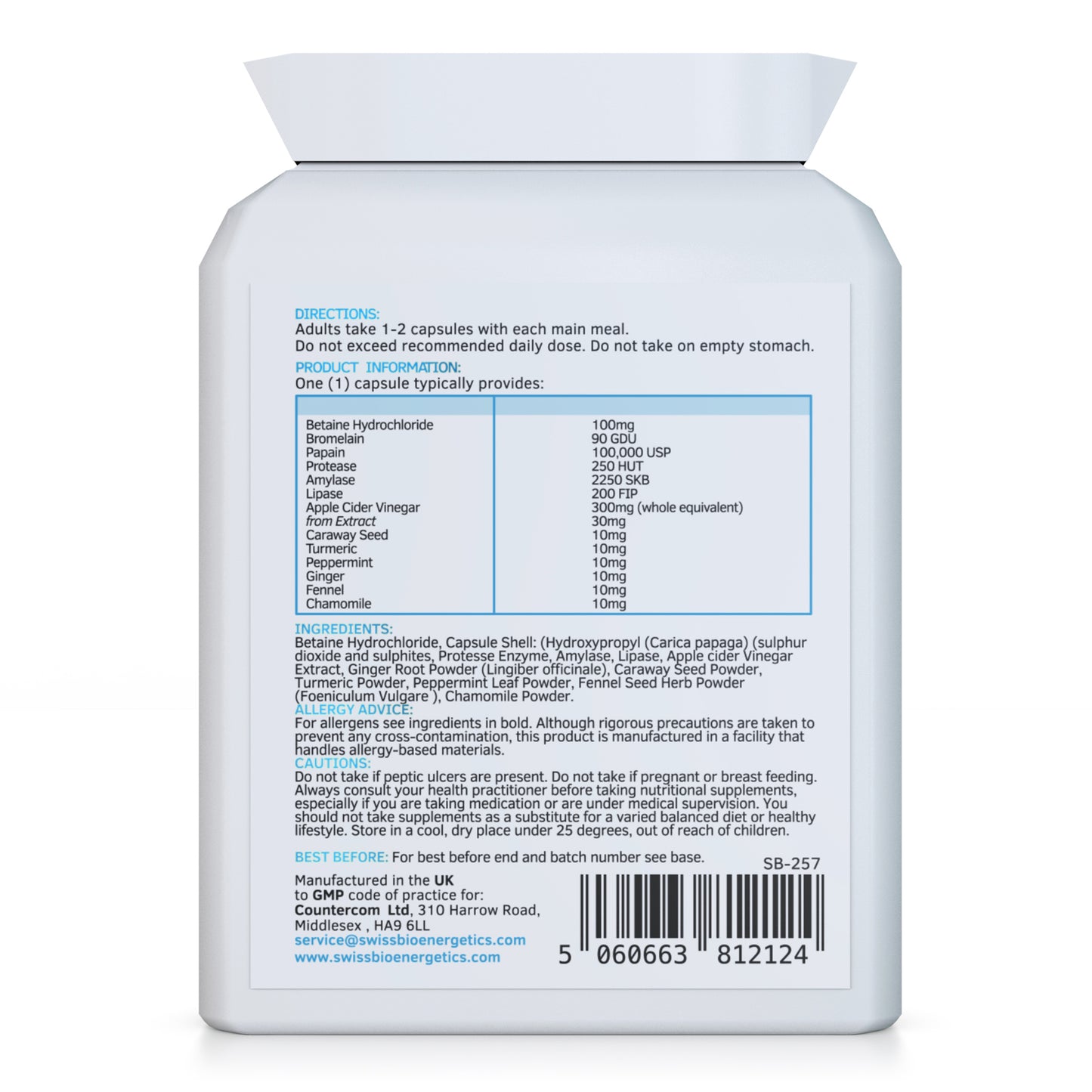 Vegan Digestive Enzymes with Betaine HCl