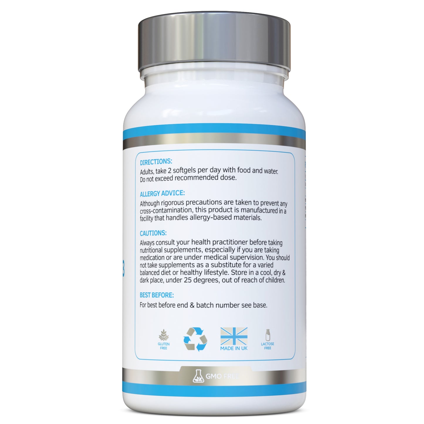 Vegan Omega 3 - Full Spectrum DHA, EPA & DPA - 90 Softgels of Lifes Omega Algal Oil