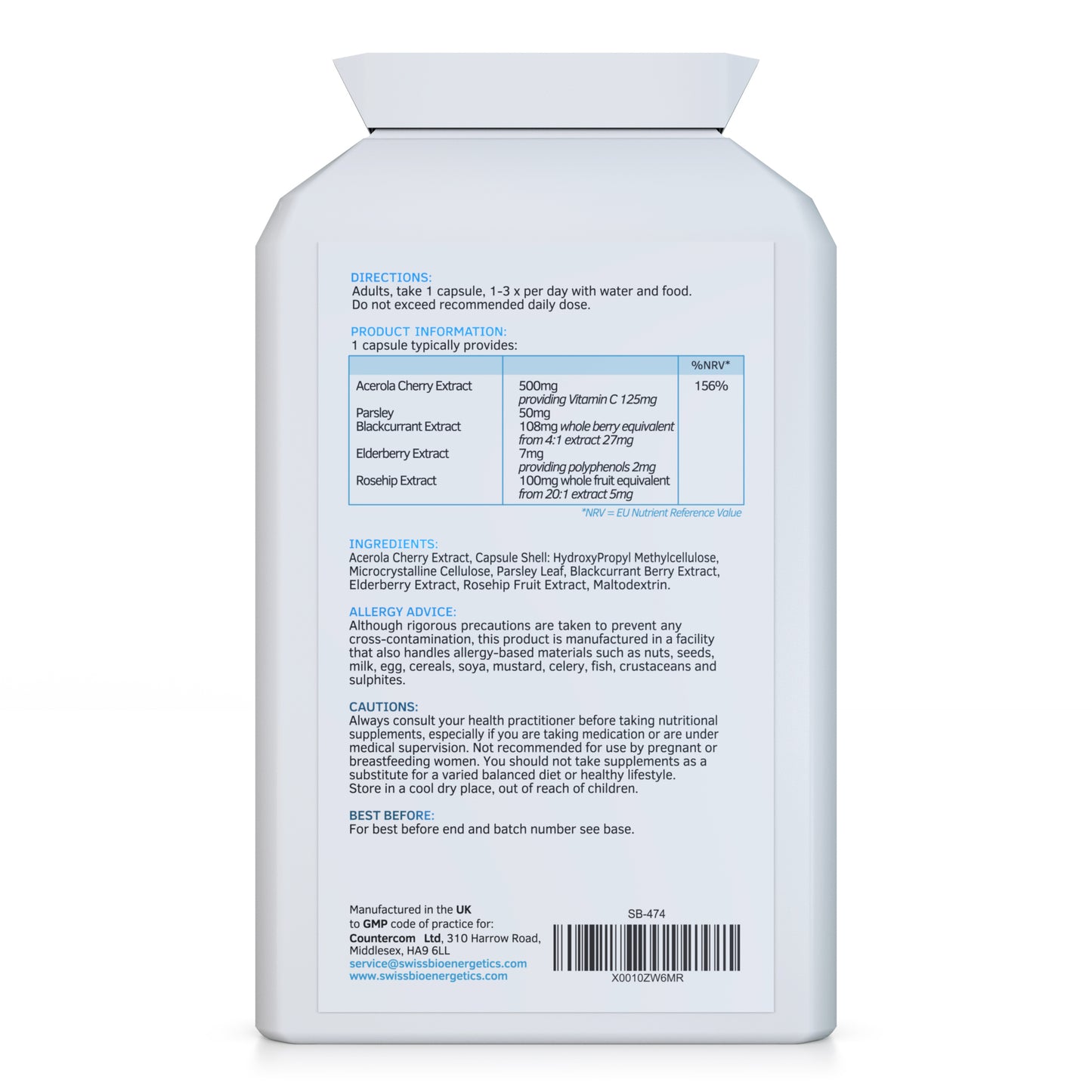 Natural Vitamin C 120 Capsules