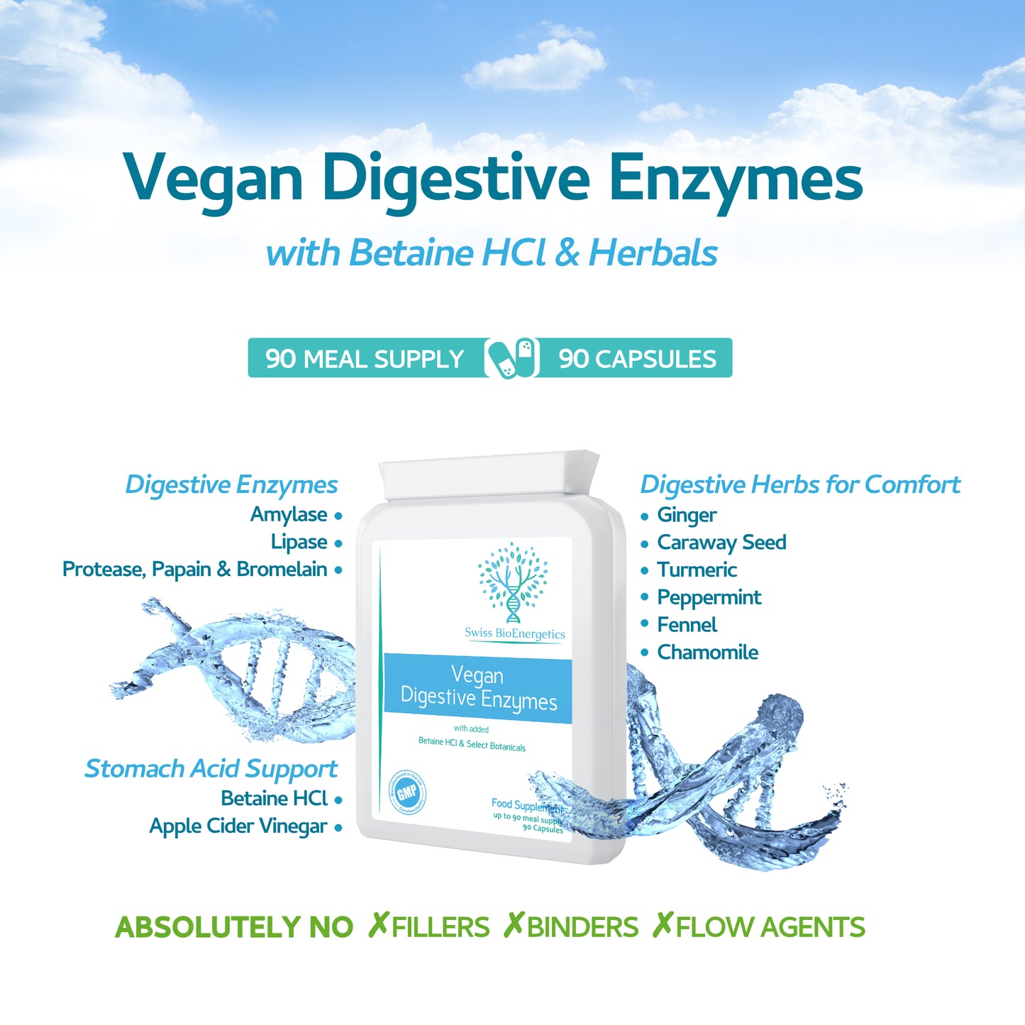 Vegan Digestive Enzymes with Betaine HCl