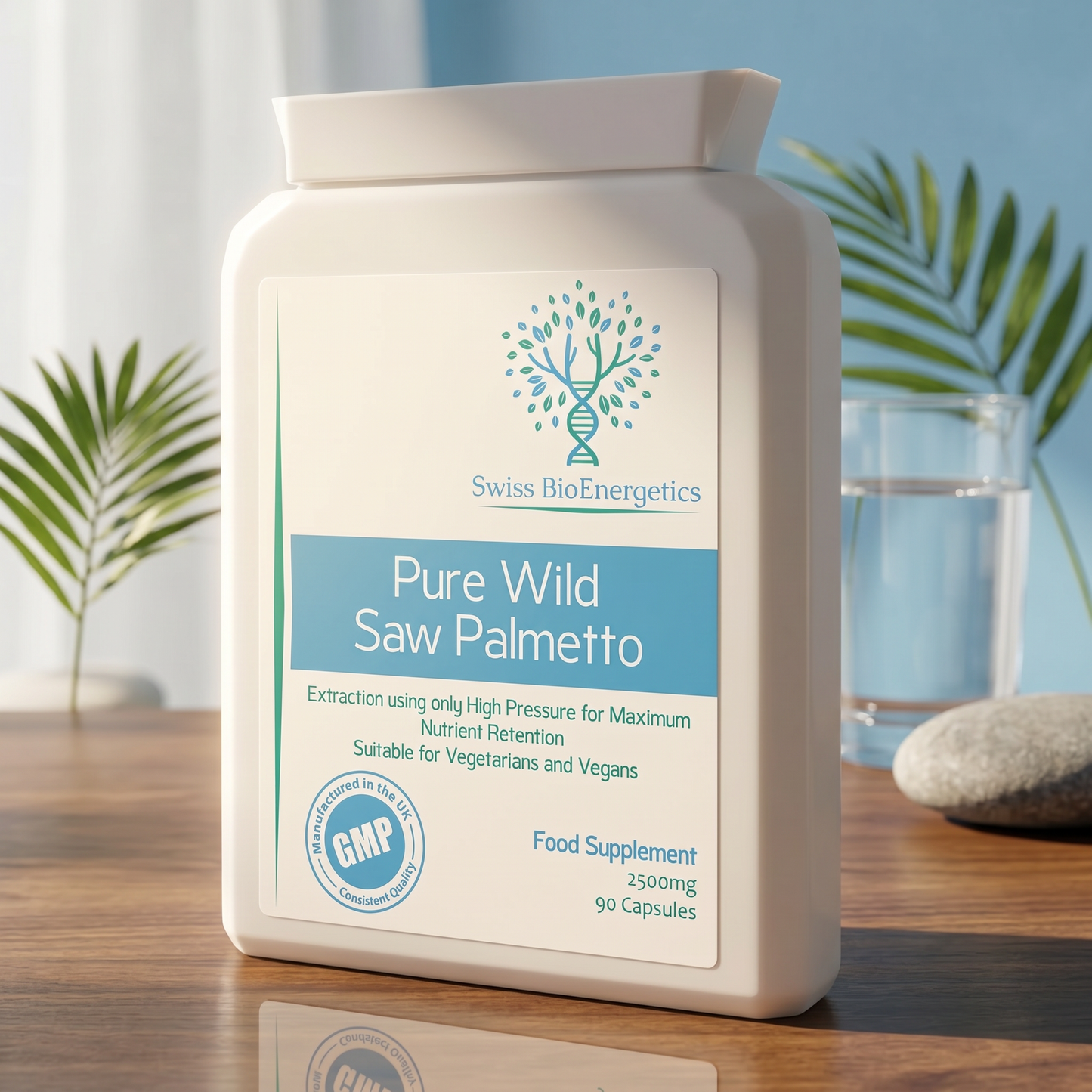 Swiss BioEnergetics Pure Wild Saw Palmetto 2500mg 90 Capsules